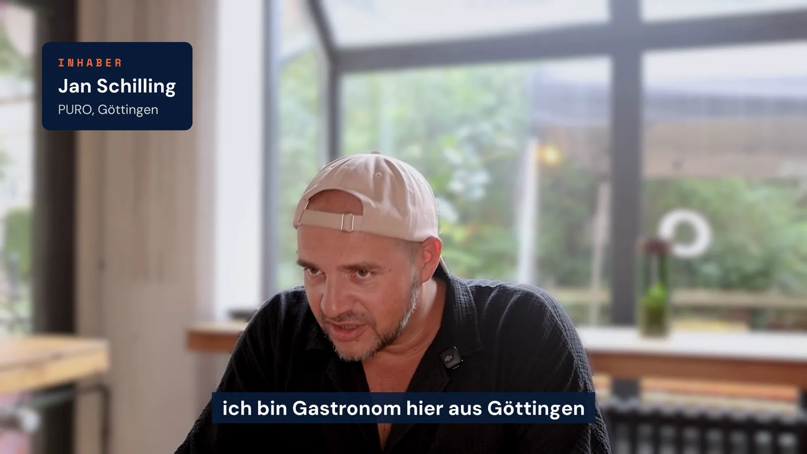 Jan Schilling im PURO in Göttingen, Standbild aus dem Interview